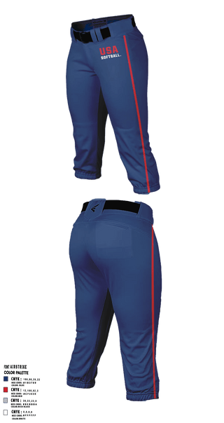 Softball Pants, USA Softball of NH, Softball, Teamtime, Team time, sublimation, custom sports apparel, team uniforms, spirit wear, spiritwear, sports uniforms, custom shirts, team store, custom team store, fundraiser sports, apparel fundraiser