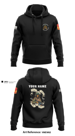 Hoodie, Bravo Battery, 4th Battalion, 3rd Air Defense Artillery Regiment, Army, Teamtime, Team time, sublimation, custom sports apparel, team uniforms, spirit wear, spiritwear, sports uniforms, custom shirts, team store, custom team store, fundraiser sports, apparel fundraiser
