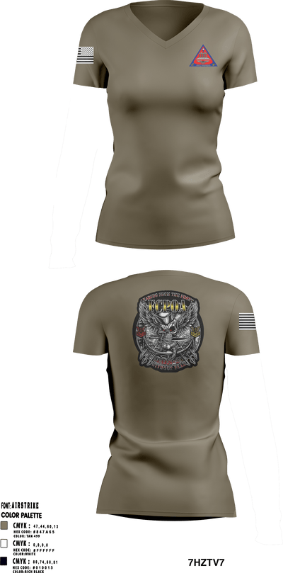 Nattc fcpoa 7459763 Women's Short Sleeve V-neck Shirt - 1
