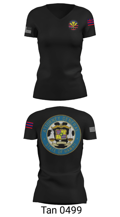 Hawaii Internet Crimes Against Children Task Force 74680579 Women's Short Sleeve V-neck Shirt - 23