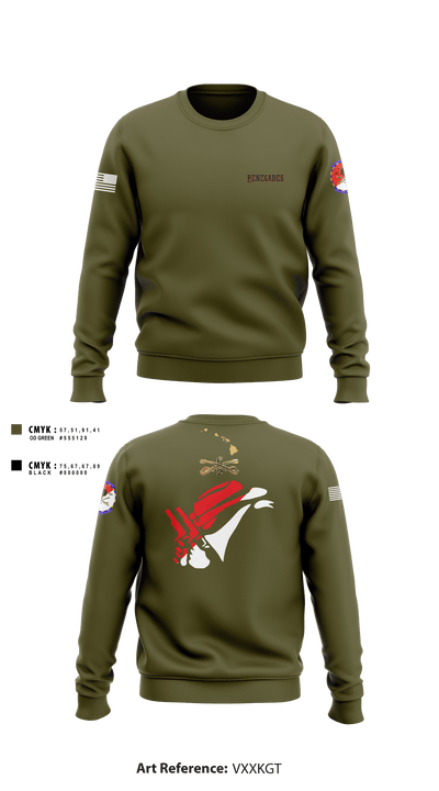 2-6 Cav Alpha troop Renegades 57667590 Crew Neck Sweatshirt - 6