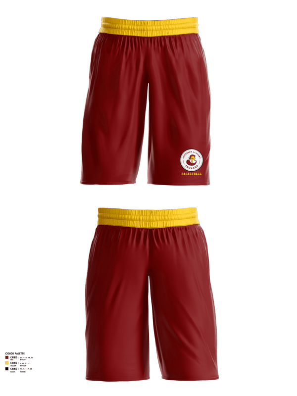Mens Basketball Shorts, Jefferson Middle School Basketball, Men's Basketball, Teamtime, Team time, sublimation, custom sports apparel, team uniforms, spirit wear, spiritwear, sports uniforms, custom shirts, team store, custom team store, fundraiser sports, apparel fundraiser