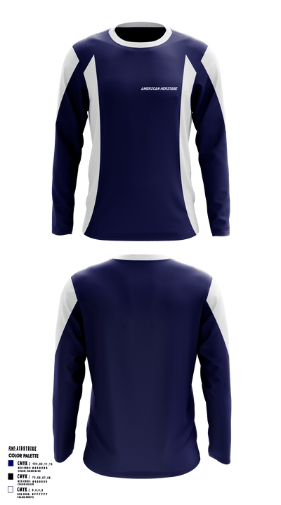 American Heritage School Boca Delray 26222567 Long Sleeve Performance Shirt - 1