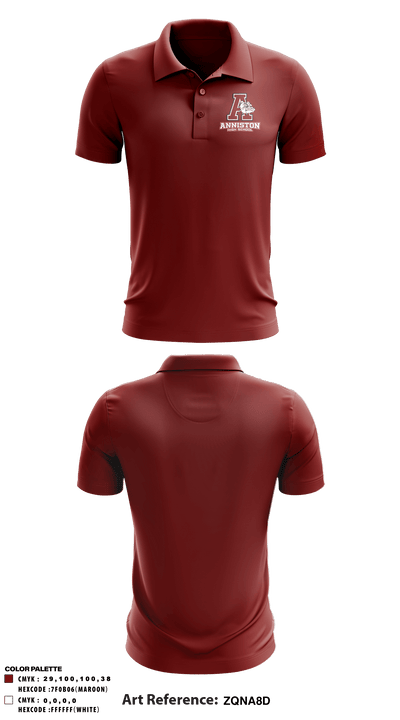 Anniston High School 96960836 Short Sleeve Performance Polo - 3