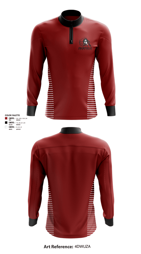 Quarter Zip Jacket, Fairfield Township Youth Basketball League, Men's Basketball, Teamtime, Team time, sublimation, custom sports apparel, team uniforms, spirit wear, spiritwear, sports uniforms, custom shirts, team store, custom team store, fundraiser sports, apparel fundraiser