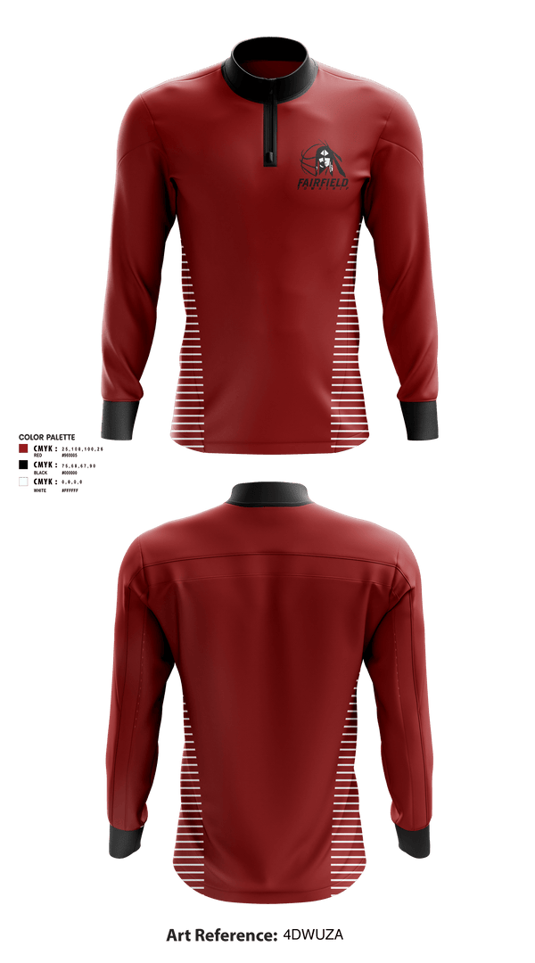Quarter Zip Jacket, Fairfield Township Youth Basketball League, Men's Basketball, Teamtime, Team time, sublimation, custom sports apparel, team uniforms, spirit wear, spiritwear, sports uniforms, custom shirts, team store, custom team store, fundraiser sports, apparel fundraiser