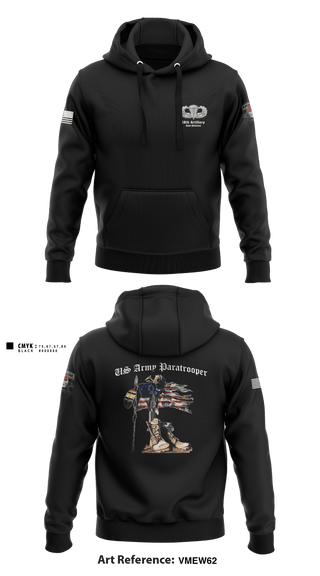 Hoodie, 18th FA BDE Airborne, Army, Teamtime, Team time, sublimation, custom sports apparel, team uniforms, spirit wear, spiritwear, sports uniforms, custom shirts, team store, custom team store, fundraiser sports, apparel fundraiser