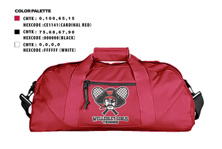 Duffle Bag, wellesley girls tennis, Tennis, Teamtime, Team time, sublimation, custom sports apparel, team uniforms, spirit wear, spiritwear, sports uniforms, custom shirts, team store, custom team store, fundraiser sports, apparel fundraiser