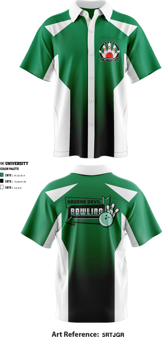 Short Sleeve Bowling Jersey, Greeneville Bowling, Bowling, Teamtime, Team time, sublimation, custom sports apparel, team uniforms, spirit wear, spiritwear, sports uniforms, custom shirts, team store, custom team store, fundraiser sports, apparel fundraiser