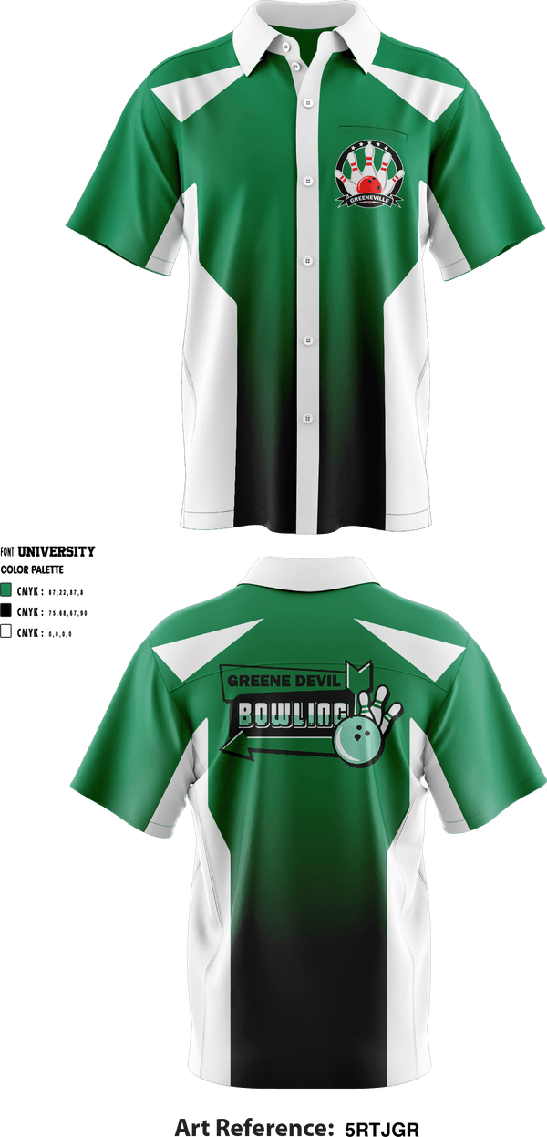 Short Sleeve Bowling Jersey, Greeneville Bowling, Bowling, Teamtime, Team time, sublimation, custom sports apparel, team uniforms, spirit wear, spiritwear, sports uniforms, custom shirts, team store, custom team store, fundraiser sports, apparel fundraiser