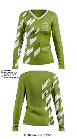 Women's Long Sleeve Vneck Shirt, Vertical Skills Academy, Spirit Store, Teamtime, Team time, sublimation, custom sports apparel, team uniforms, spirit wear, spiritwear, sports uniforms, custom shirts, team store, custom team store, fundraiser sports, apparel fundraiser