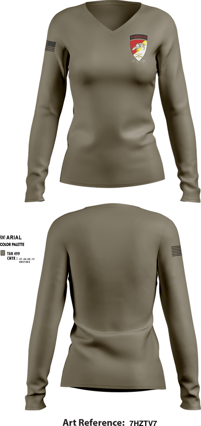 3-17 ACS 70339426 Women's Long Sleeve V-neck Shirt - 4