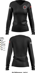 Cumru Township Police Department 51798017 Women's Long Sleeve V-neck Shirt - 1