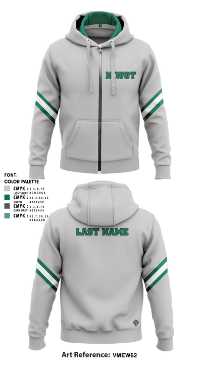 Niwot HS Girls Volleyball 51589745 Zip Hoodie - 3