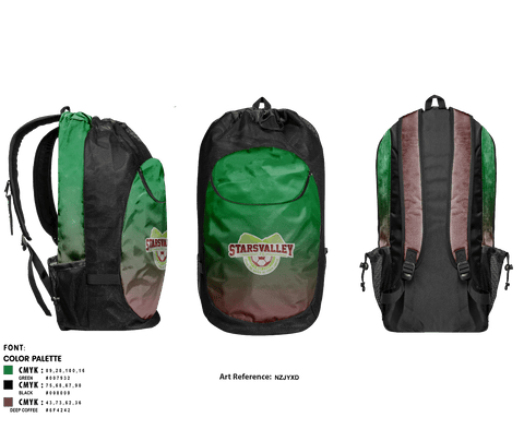 Gear Bag, STARSVALLEY FC, Men's Soccer, Teamtime, Team time, sublimation, custom sports apparel, team uniforms, spirit wear, spiritwear, sports uniforms, custom shirts, team store, custom team store, fundraiser sports, apparel fundraiser