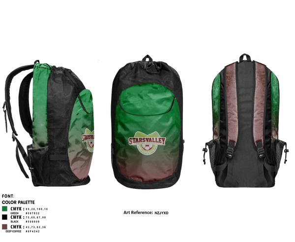 Gear Bag, STARSVALLEY FC, Men's Soccer, Teamtime, Team time, sublimation, custom sports apparel, team uniforms, spirit wear, spiritwear, sports uniforms, custom shirts, team store, custom team store, fundraiser sports, apparel fundraiser