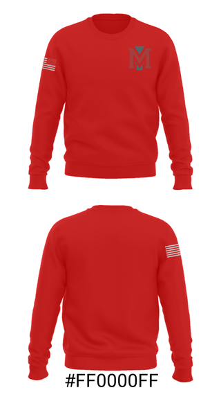 Crew Neck Sweatshirt, Mark Morris High School Cheer, Cheer, Teamtime, Team time, sublimation, custom sports apparel, team uniforms, spirit wear, spiritwear, sports uniforms, custom shirts, team store, custom team store, fundraiser sports, apparel fundraiser