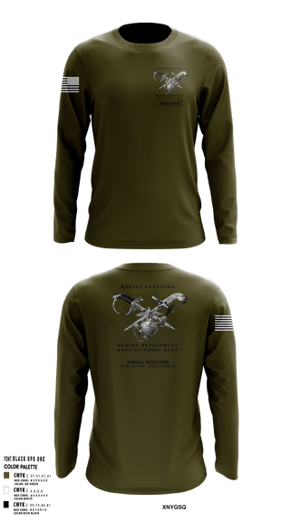 Long Sleeve Performance Shirt, Marine Barracks/ Marine Detachment   32nd St Naval Base, Marines, Teamtime, Team time, sublimation, custom sports apparel, team uniforms, spirit wear, spiritwear, sports uniforms, custom shirts, team store, custom team store, fundraiser sports, apparel fundraiser