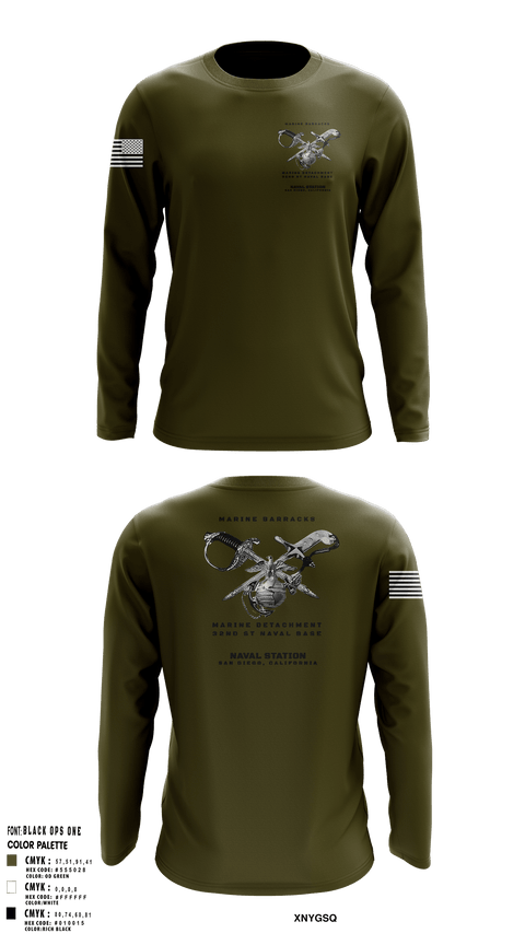 Long Sleeve Performance Shirt, Marine Barracks/ Marine Detachment   32nd St Naval Base, Marines, Teamtime, Team time, sublimation, custom sports apparel, team uniforms, spirit wear, spiritwear, sports uniforms, custom shirts, team store, custom team store, fundraiser sports, apparel fundraiser