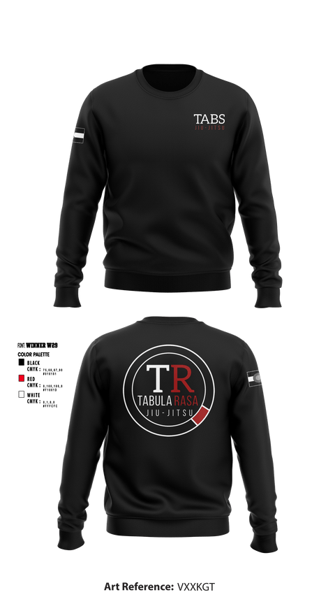 Crew Neck Sweatshirt, Tabula Rasa Brazilian Jiu-Jitsu, Wrestling, Teamtime, Team time, sublimation, custom sports apparel, team uniforms, spirit wear, spiritwear, sports uniforms, custom shirts, team store, custom team store, fundraiser sports, apparel fundraiser