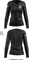 HHD, 205th MI BN 75784858 Women's Long Sleeve V-neck Shirt - 2