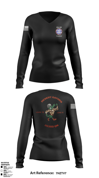 263rd QM 2065282 Women's Long Sleeve V-neck Shirt - 49