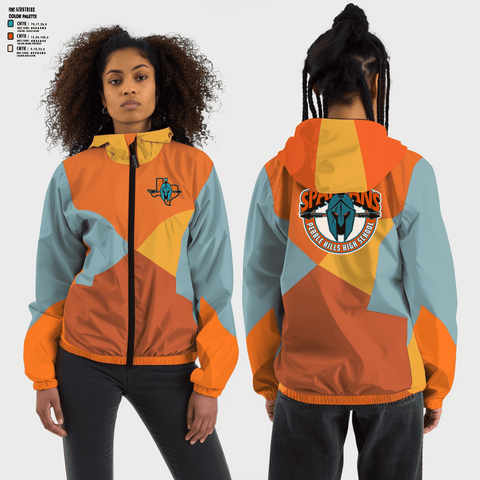 Windbreaker, Spartans, Women's Basketball, Teamtime, Team time, sublimation, custom sports apparel, team uniforms, spirit wear, spiritwear, sports uniforms, custom shirts, team store, custom team store, fundraiser sports, apparel fundraiser