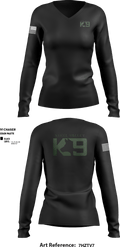 Steel Valley Kennels 65544529 Women's Long Sleeve V-neck Shirt - 3