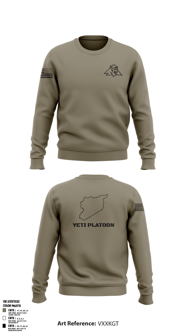 Crew Neck Sweatshirt, , Army, Teamtime, Team time, sublimation, custom sports apparel, team uniforms, spirit wear, spiritwear, sports uniforms, custom shirts, team store, custom team store, fundraiser sports, apparel fundraiser