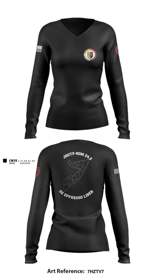 Women's Long Sleeve Vneck Shirt, J4 GSB, Army, Teamtime, Team time, sublimation, custom sports apparel, team uniforms, spirit wear, spiritwear, sports uniforms, custom shirts, team store, custom team store, fundraiser sports, apparel fundraiser
