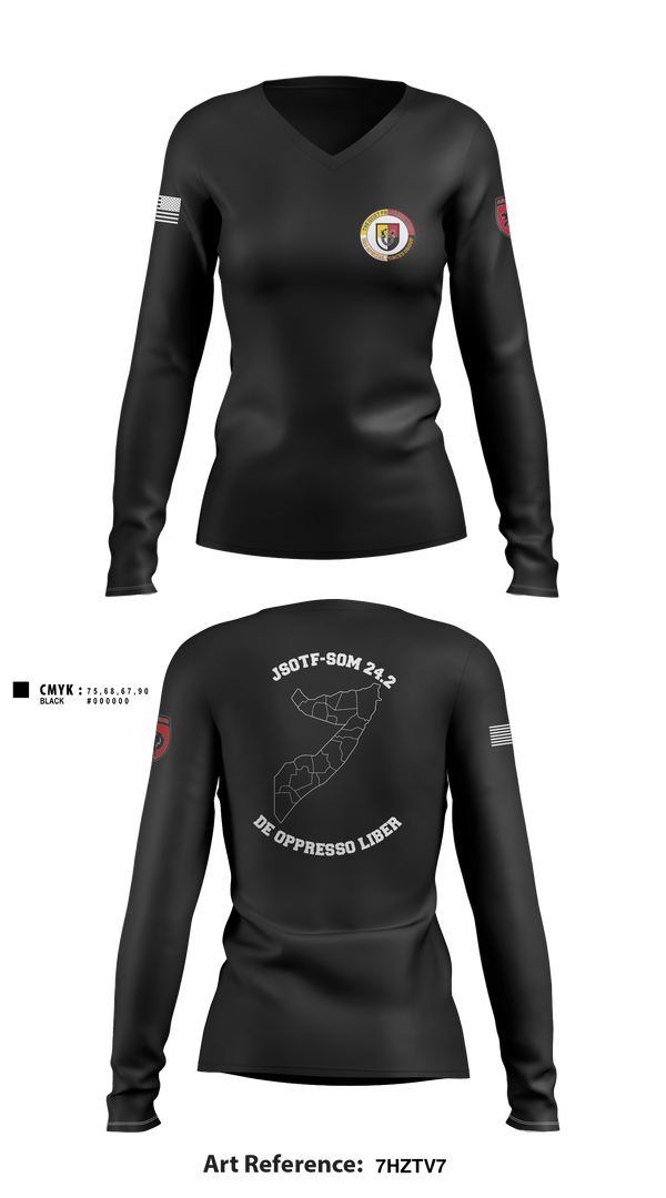 Women's Long Sleeve Vneck Shirt, J4 GSB, Army, Teamtime, Team time, sublimation, custom sports apparel, team uniforms, spirit wear, spiritwear, sports uniforms, custom shirts, team store, custom team store, fundraiser sports, apparel fundraiser