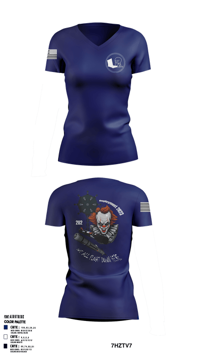 Mobile unit 2 64041633 Women's Short Sleeve V-neck Shirt - 50