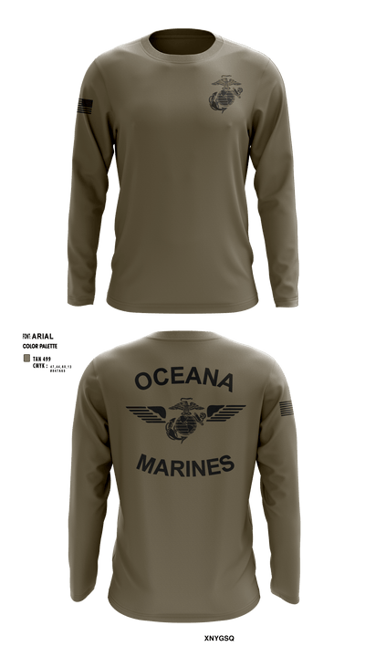 Oceana Marines 61589577 Long Sleeve Performance Shirt - 2