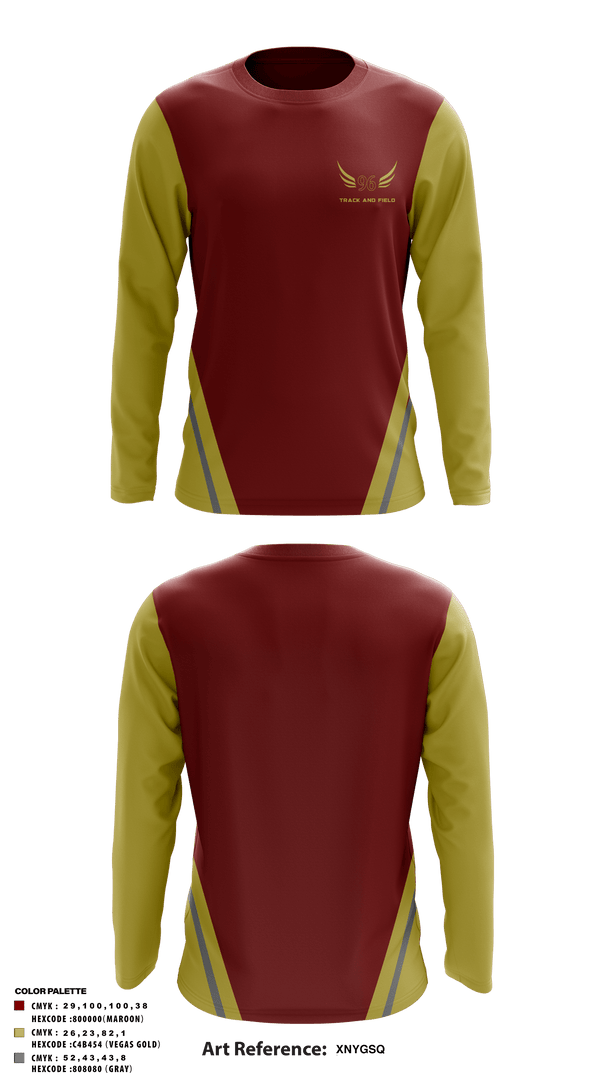 Long Sleeve Performance Shirt, Ninety Six High School, Track & Field, Teamtime, Team time, sublimation, custom sports apparel, team uniforms, spirit wear, spiritwear, sports uniforms, custom shirts, team store, custom team store, fundraiser sports, apparel fundraiser