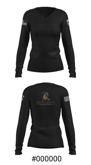 Women's Long Sleeve Vneck Shirt, Revelations, , Teamtime, Team time, sublimation, custom sports apparel, team uniforms, spirit wear, spiritwear, sports uniforms, custom shirts, team store, custom team store, fundraiser sports, apparel fundraiser