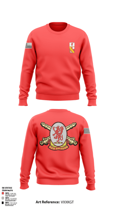 3/13th Field Artillery Battalion 56911472 Crew Neck Sweatshirt - 1