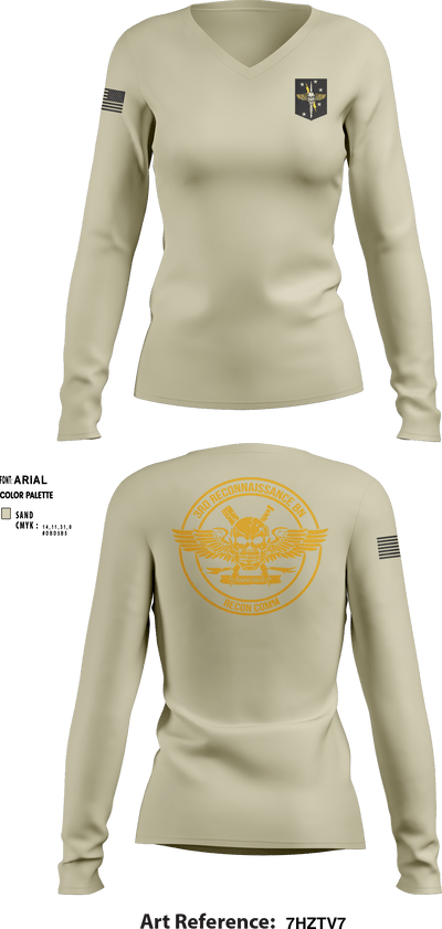 1MRB 68890519 Women's Long Sleeve V-neck Shirt - 1