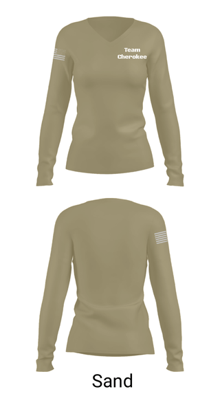 Women's Long Sleeve Vneck Shirt, , National Guard, Teamtime, Team time, sublimation, custom sports apparel, team uniforms, spirit wear, spiritwear, sports uniforms, custom shirts, team store, custom team store, fundraiser sports, apparel fundraiser