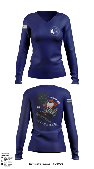 Women's Long Sleeve Vneck Shirt, , Navy, Teamtime, Team time, sublimation, custom sports apparel, team uniforms, spirit wear, spiritwear, sports uniforms, custom shirts, team store, custom team store, fundraiser sports, apparel fundraiser