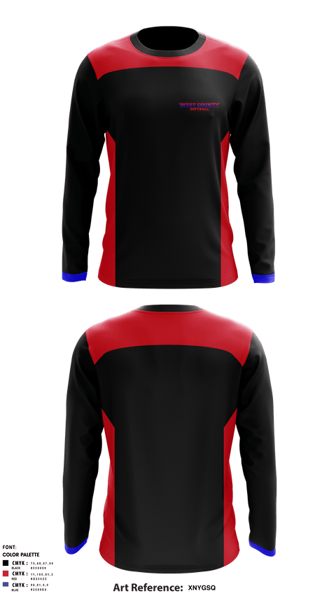 Long Sleeve Performance Shirt, West County Softball Association, Softball, Teamtime, Team time, sublimation, custom sports apparel, team uniforms, spirit wear, spiritwear, sports uniforms, custom shirts, team store, custom team store, fundraiser sports, apparel fundraiser