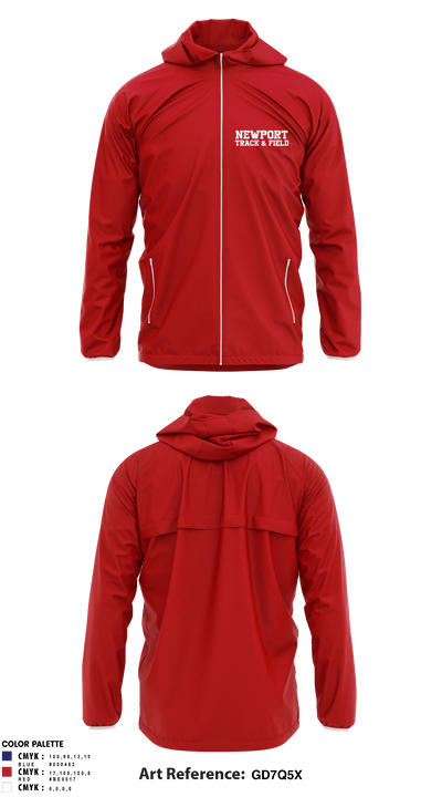 Newport High School Track & Field 49757231 Windbreaker - 2