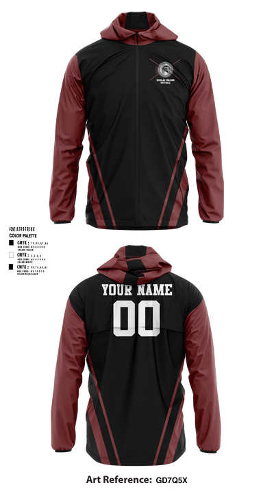 Douglas High School Softball 29791521 Windbreaker - 8