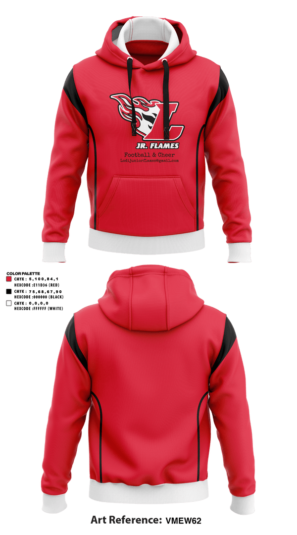 Hoodie, Lodi Jr Flames Football & Cheer, Cheer, Teamtime, Team time, sublimation, custom sports apparel, team uniforms, spirit wear, spiritwear, sports uniforms, custom shirts, team store, custom team store, fundraiser sports, apparel fundraiser