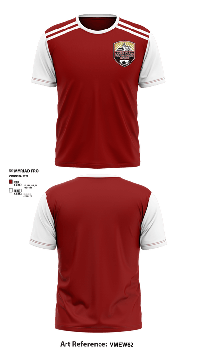 Santa Clara Youth Soccer League 66536457 Short Sleeve Performance Shirt - 1