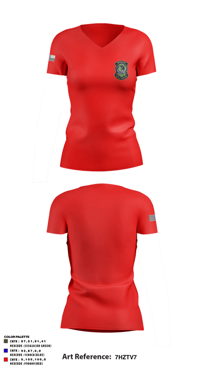 Station 3 6417470 Women's Short Sleeve V-neck Shirt - 3