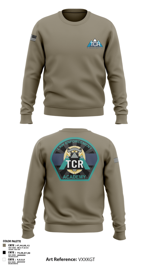 Crew Neck Sweatshirt, TCR LE ACADEMY, Police, Teamtime, Team time, sublimation, custom sports apparel, team uniforms, spirit wear, spiritwear, sports uniforms, custom shirts, team store, custom team store, fundraiser sports, apparel fundraiser