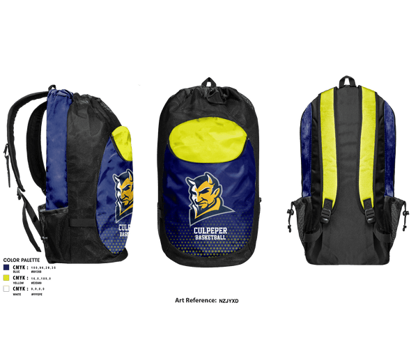 Gear Bag, Culpeper County High School Basketball, Men's Basketball, Teamtime, Team time, sublimation, custom sports apparel, team uniforms, spirit wear, spiritwear, sports uniforms, custom shirts, team store, custom team store, fundraiser sports, apparel fundraiser