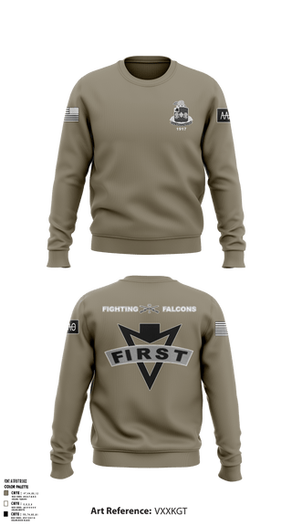 Crew Neck Sweatshirt, , Army, Teamtime, Team time, sublimation, custom sports apparel, team uniforms, spirit wear, spiritwear, sports uniforms, custom shirts, team store, custom team store, fundraiser sports, apparel fundraiser