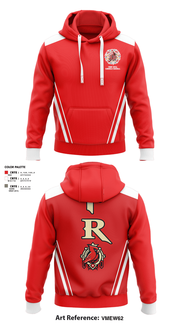 Hoodie, Front Royal Cardinals Baseball, Baseball, Teamtime, Team time, sublimation, custom sports apparel, team uniforms, spirit wear, spiritwear, sports uniforms, custom shirts, team store, custom team store, fundraiser sports, apparel fundraiser