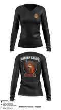 Shrimp Shack Shooters 38335157 Women's Long Sleeve V-neck Shirt - 4